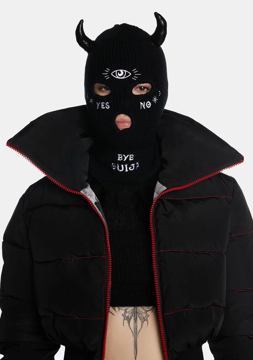Ouija Devil Knit Ski Mask