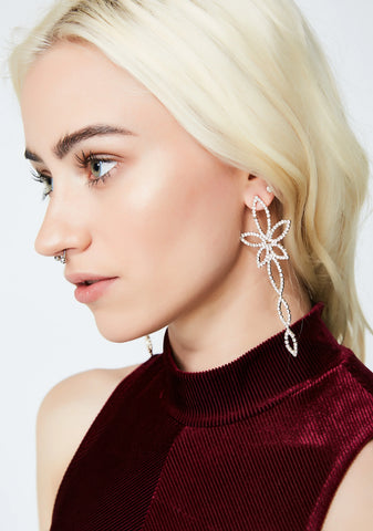 Sparkly Floral Earrings