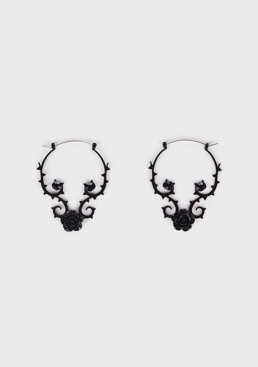 Thorny Subjects Hoop Earrings