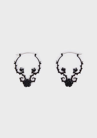 Thorny Subjects Hoop Earrings