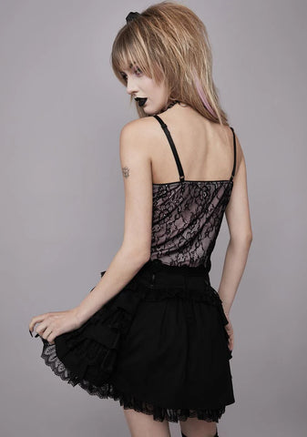 Savage Thoughts Tiered Lace Skirt
