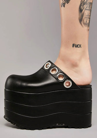 Grim Factor Platform Clogs