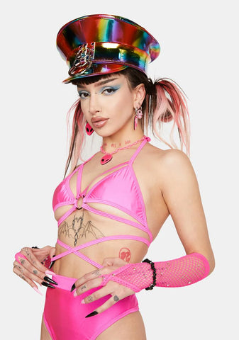 Pink Butterfly Kisses Wrap Top