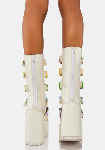 White Dune Rainbow Boots