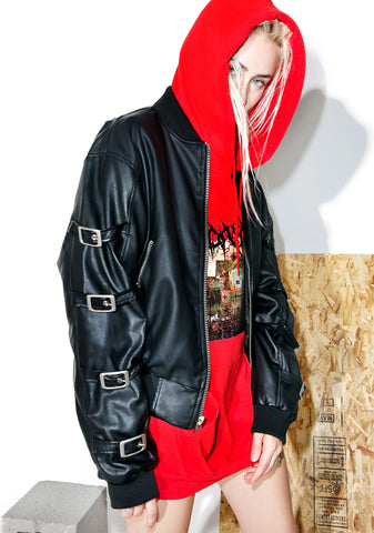 Lolly Pop Buckled Bomber Jacket