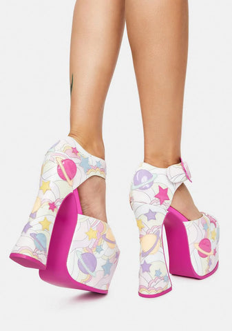 Groovy Galaxy Platform Heels