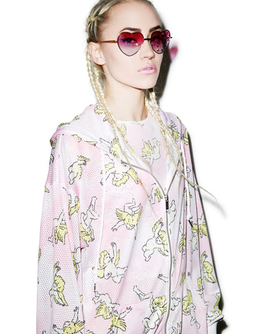 Risen Sky Mesh Hoodie - Light Blue