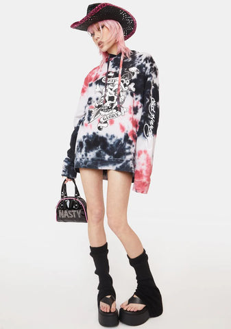 Storm Tie Dye Skull Hoodie