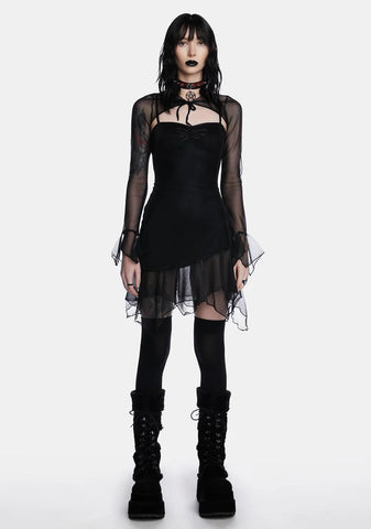 Wicked Shimmering Realms Dress And Shrug Set