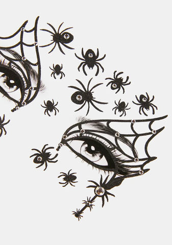 Creep N' Crawl Spider Face Stickers