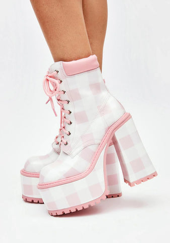 Smore Sweetness Gingham Boots