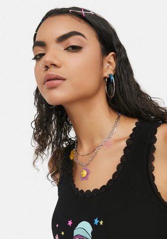 Stay Groovy Charm Necklace