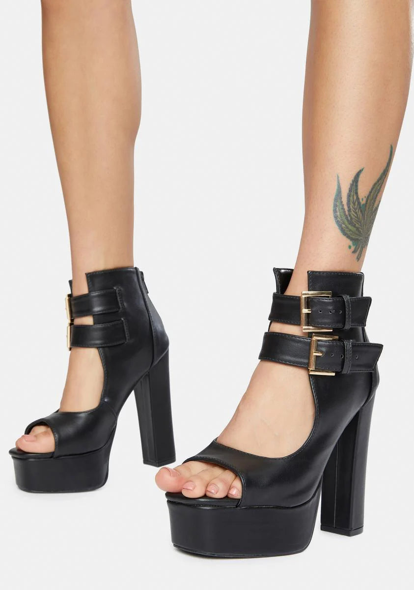 Need You Now Buckle Heels