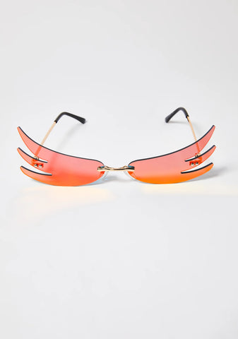 Crimson Above The Clouds Wing Sunglasses