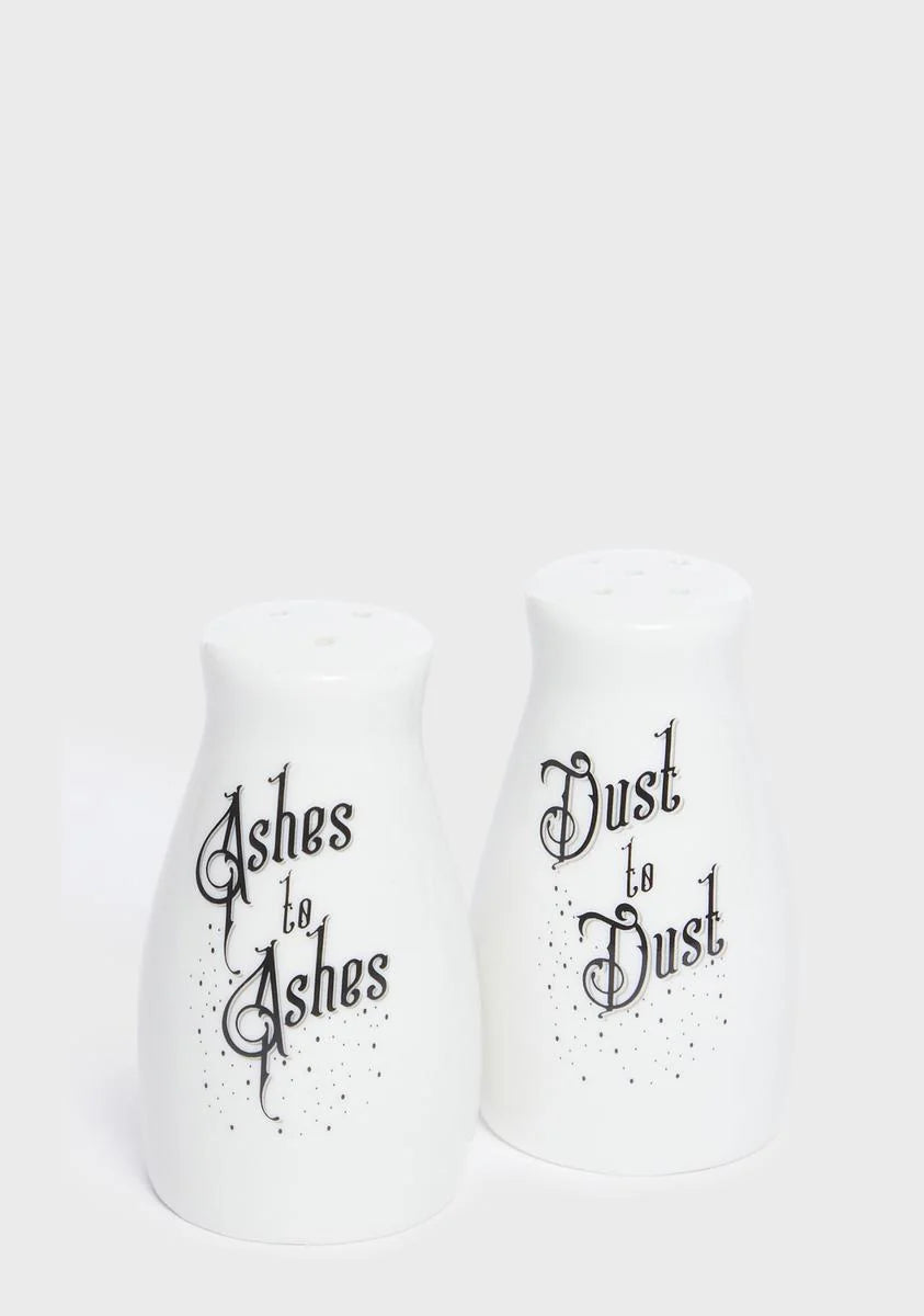 Ashes To Ashes Dust To Dust Salt And Pepper Shaker Set