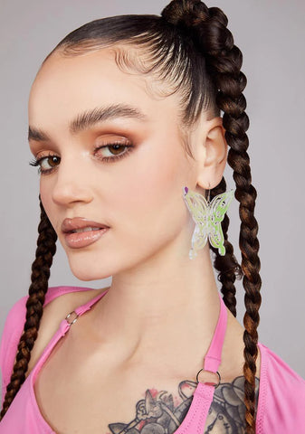Radiant Butterfly Iridescent Earrings