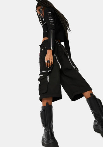 Black Step Chain Pants