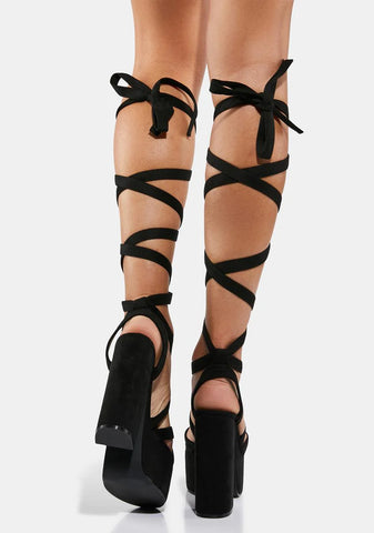 Up In The Air Wrap Heels