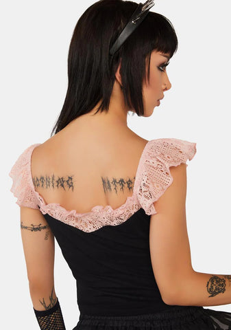 Sexy Pink Doll Bow Top