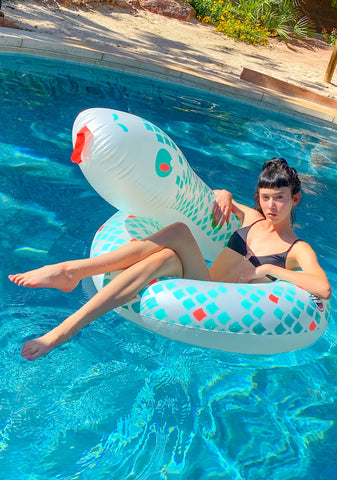We're Hissstory Snake Pool Float