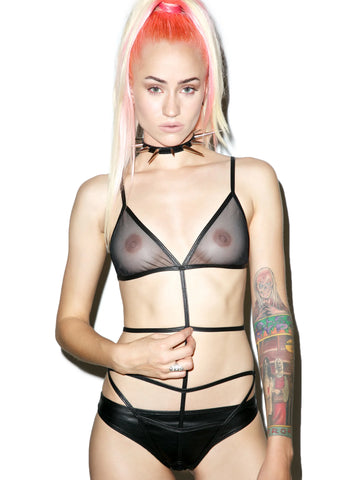 Deep Desire Caged Bodysuit Set