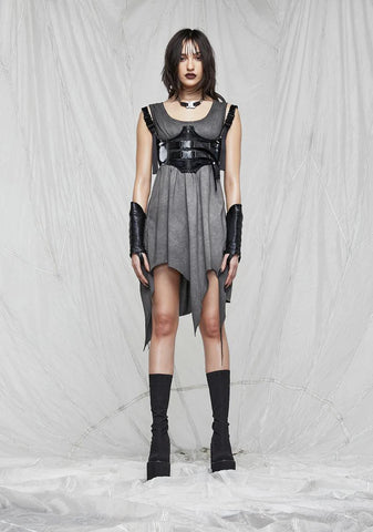 Synth Liquid Velvet Underbust Corset