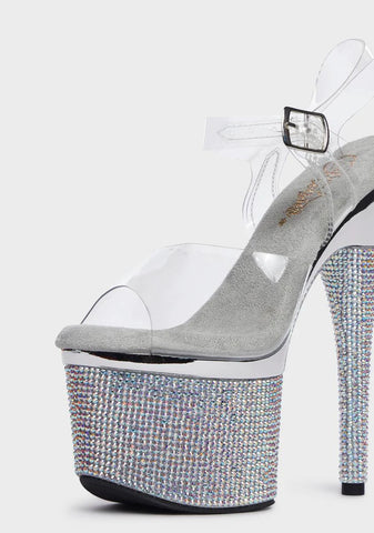 Esteem-708DM Rhinestone Heels
