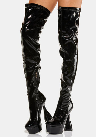 Octavia Thigh High Platform Boots
