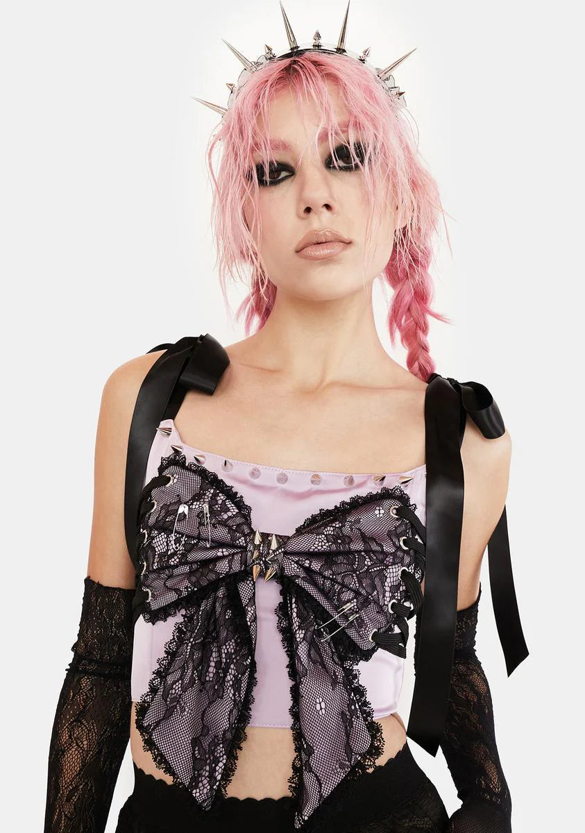 Faded Away Bow Corset Top