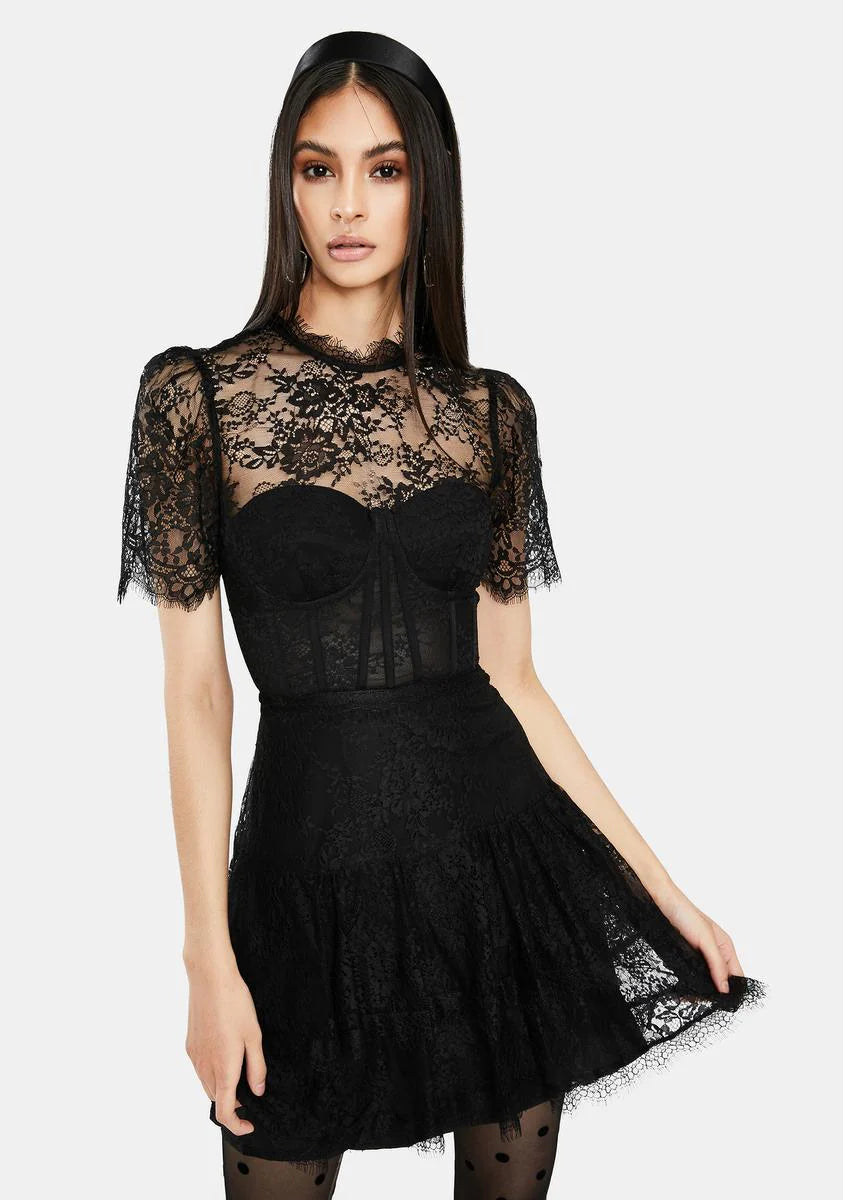 Leilani Lace Bustier Mini Dress