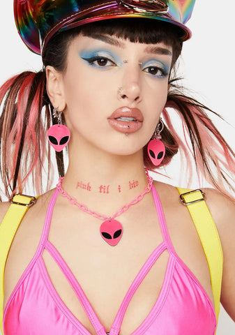 Up In Space Alien Earrings Set