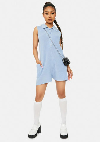 Study Buddy Ribbed Knit Romper