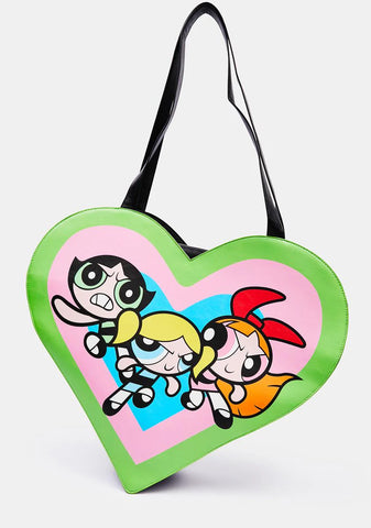 Super Hero Love Heart Tote Bag