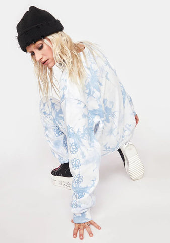 Peace & Petals Tie Dye Sweatshirt