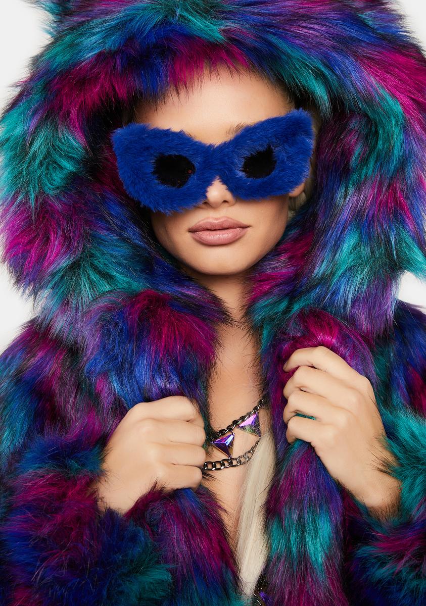 Berry Windswept Fantasy Fuzzy Sunglasses