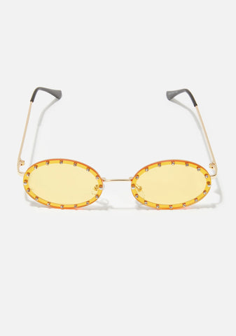 Mellow Hippie Heartbreak Oval Sunglasses