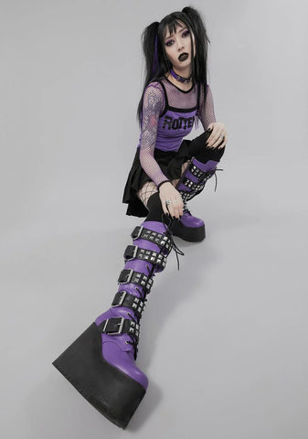 Violet Appetite For Destruction Platform Boots