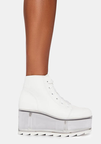 White Qloud Slayr Platform Boots