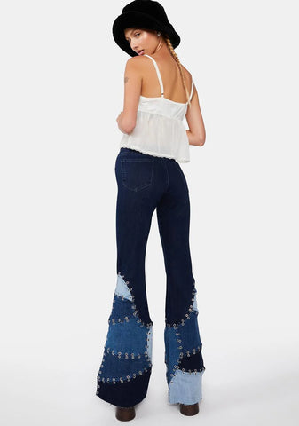 Passport Approved Patchwork Flares