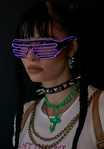 Purp Electric Dune Light-Up Sunglasses