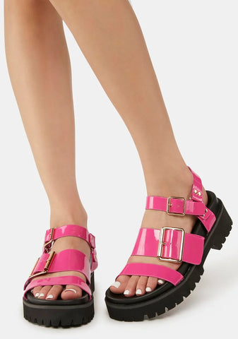 Pink Bruce Gladiator Sandals