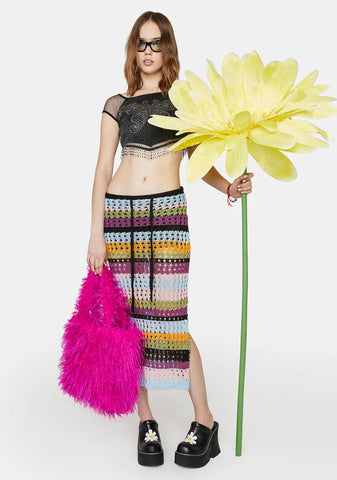 Really Keen Crochet Midi Skirt