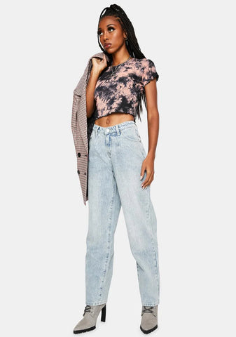 V-Waist Straight Leg Jeans