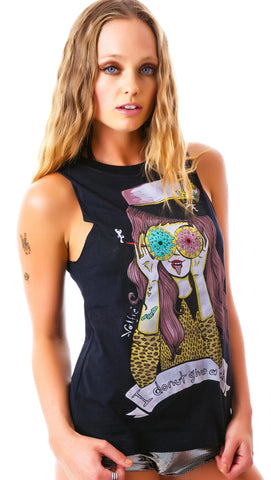 I Donut Give A Fuck Muscle Tank - Black