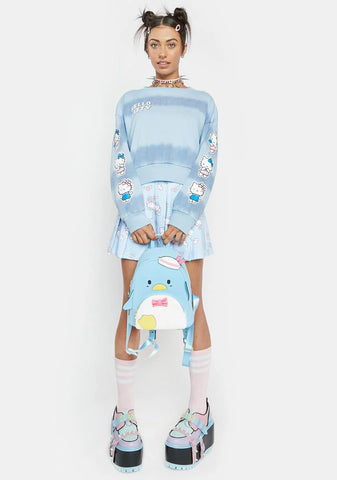 Hello Kitty Tie Dye Crop Sweatshirt