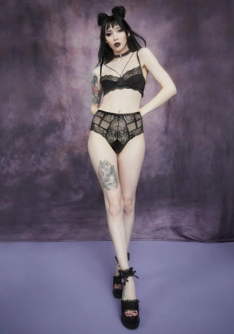 Meaning Of Night Strappy Lace Lingerie Set