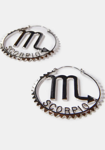 Reppin' Scorpio Hoop Earrings