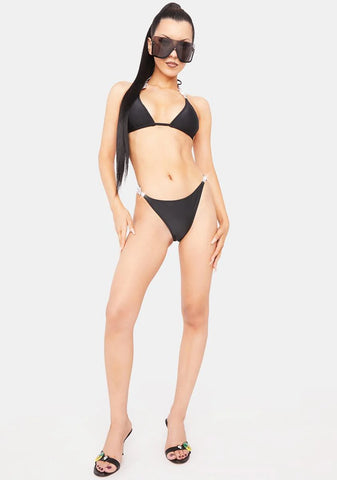 Rhinestone Tanga Bikini Bottoms