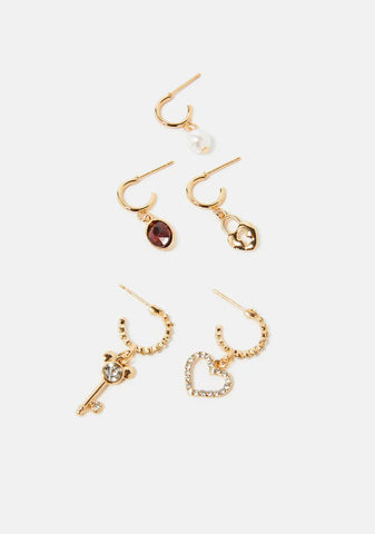 Bad Girls Club Rhinestone Earring Set