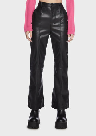 Vegan Leather Star Trousers